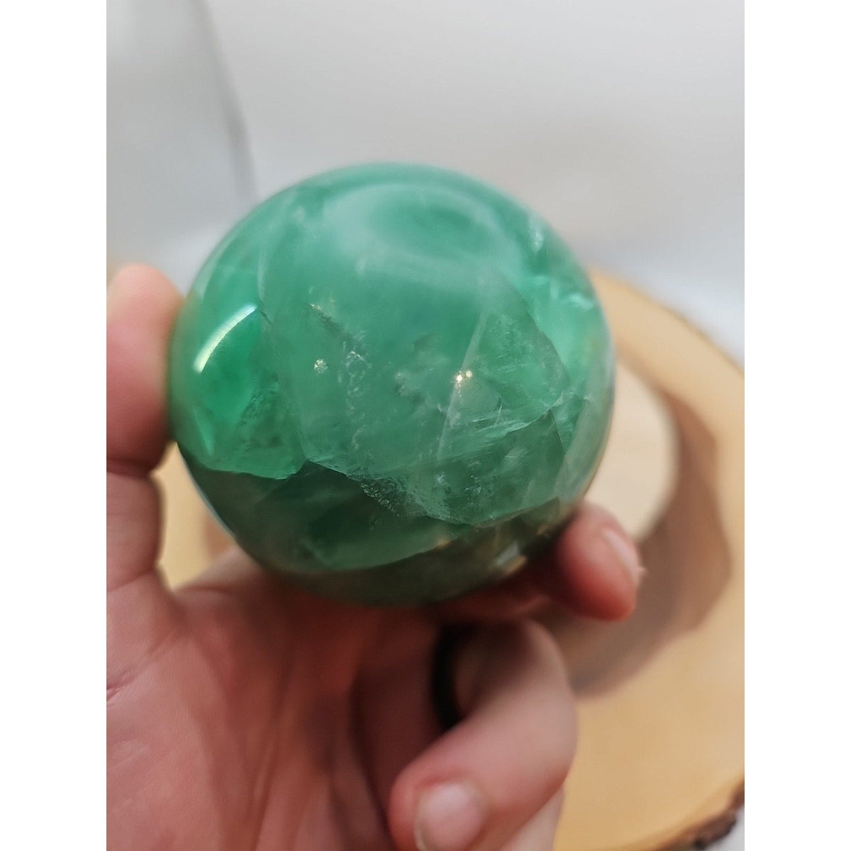 Rainbow Fluorite Crystal Sphere – 1.59 lb Madagascar