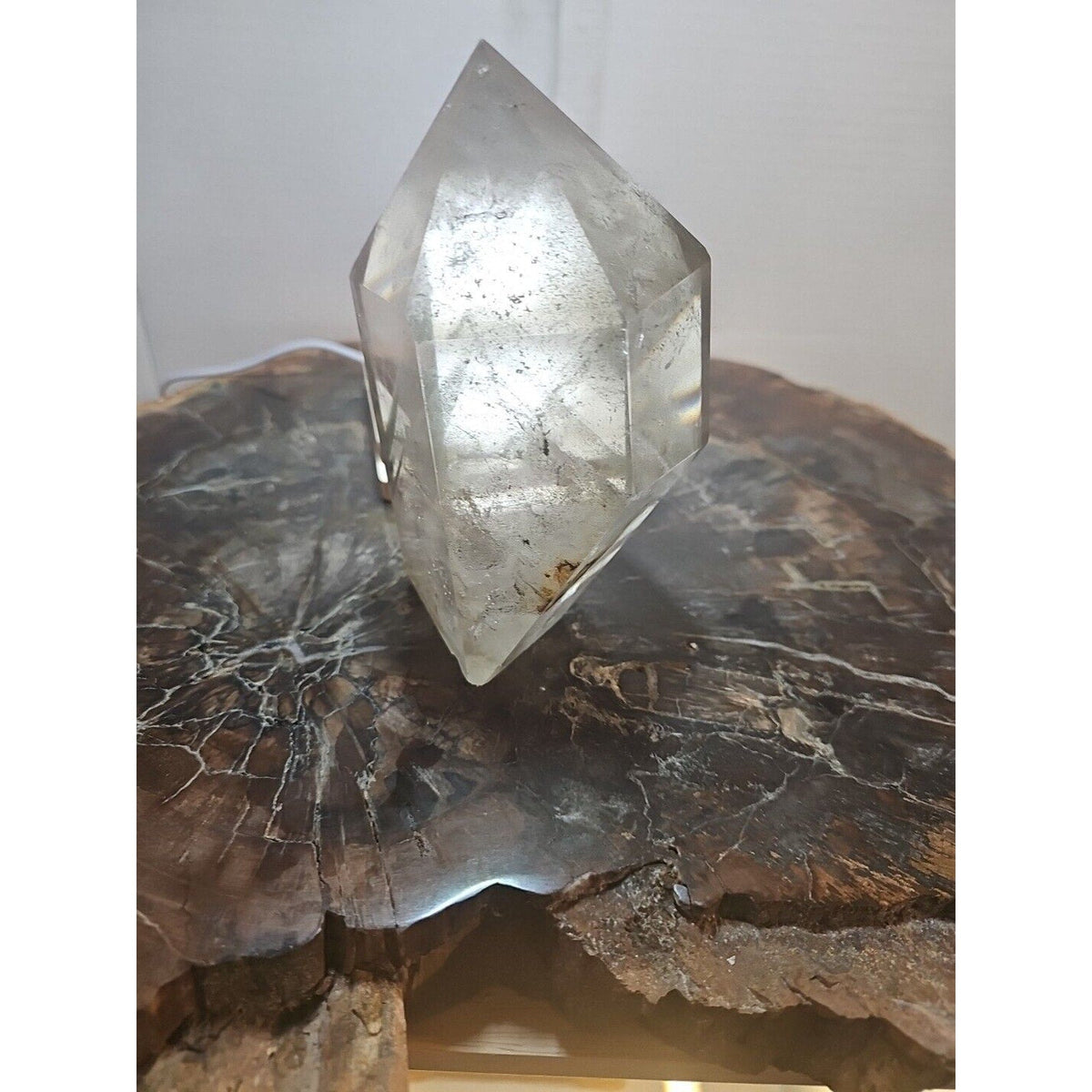 Green Ghost Phantom Quartz Crystal Obelisk — 2.7 lbs, Madagascar