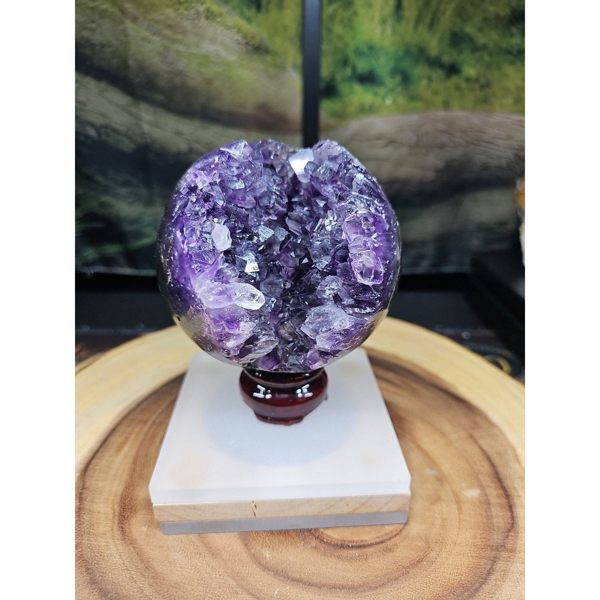 Purple Quartz Crystal Cave Geode – 1.92 lb Brazil