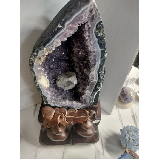 Large Natural Amethyst Geode Quartz Cluster — 31.12 lbs, Statement Specimen