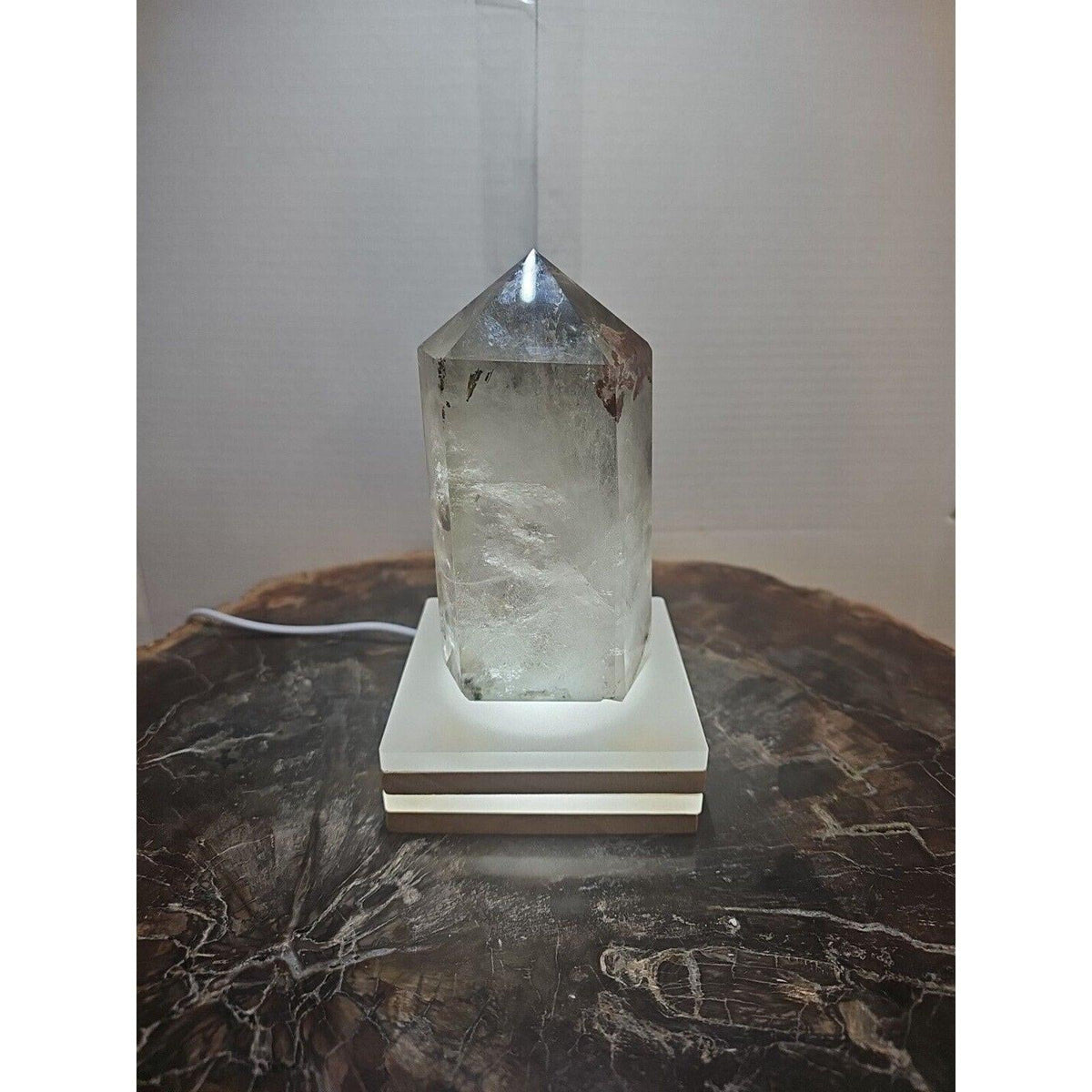 Madagascar Green Ghost Phantom Quartz Obelisk - 1.73LB Vitreous Healing Point
