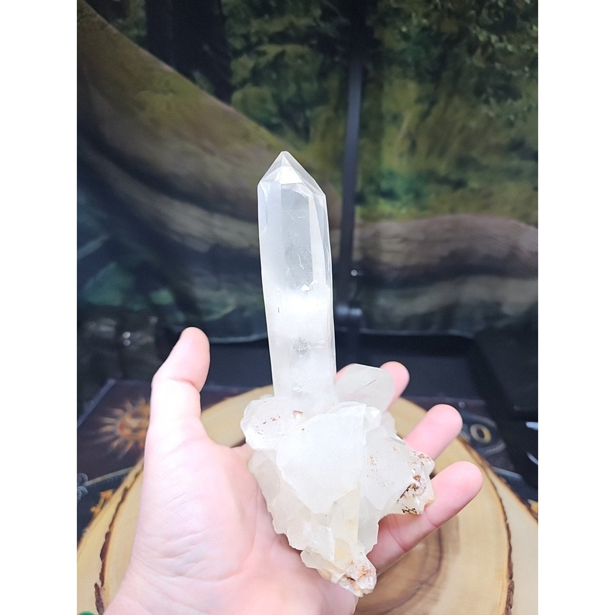 Natural Clear White Quartz Crystal Cluster — 1.28lb, Madagascar