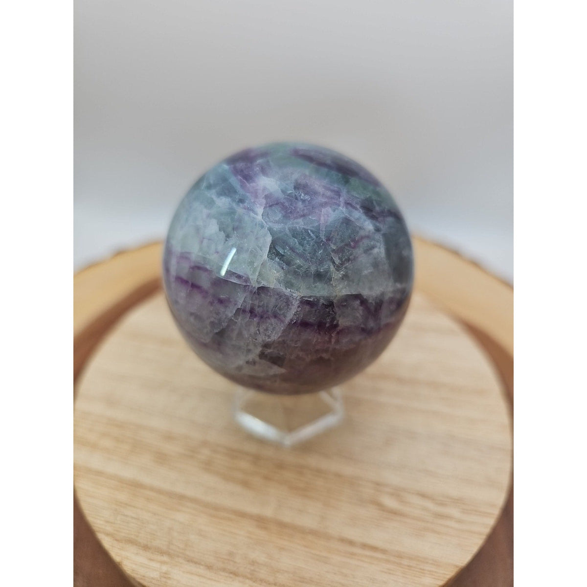 Rainbow Fluorite Crystal Sphere – 1.09 lb Madagascar