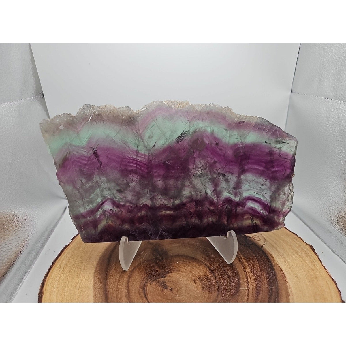 5.7LB Natural Fluorite Quartz Crystal Sheet - Vitreous Mineral Specimen