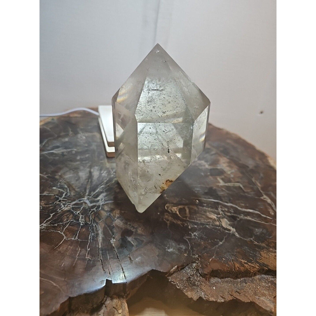 Green Ghost Phantom Quartz Crystal Obelisk — 2.7 lbs, Madagascar