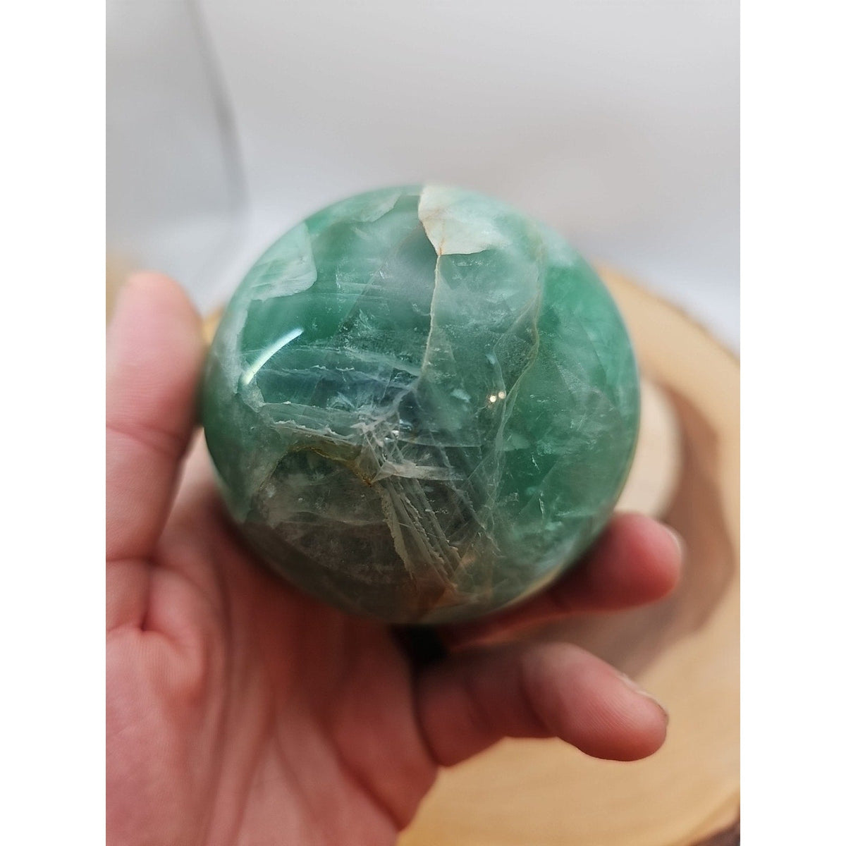 Rainbow Fluorite Crystal Sphere – 1.59 lb Madagascar