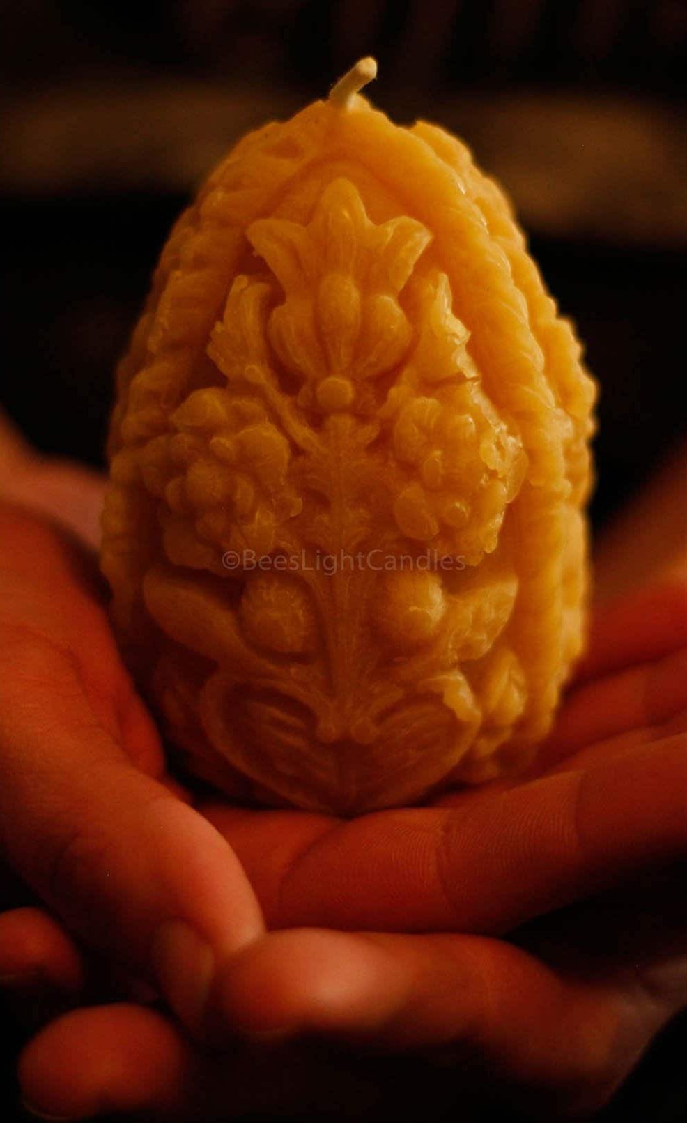 Decorative Egg Beeswax Candle