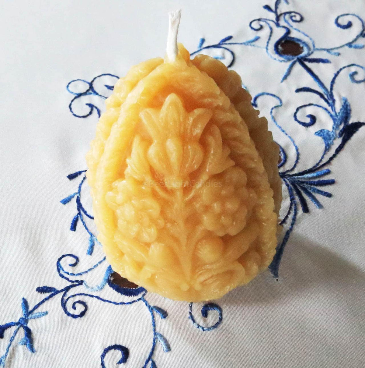 Decorative Egg Beeswax Candle