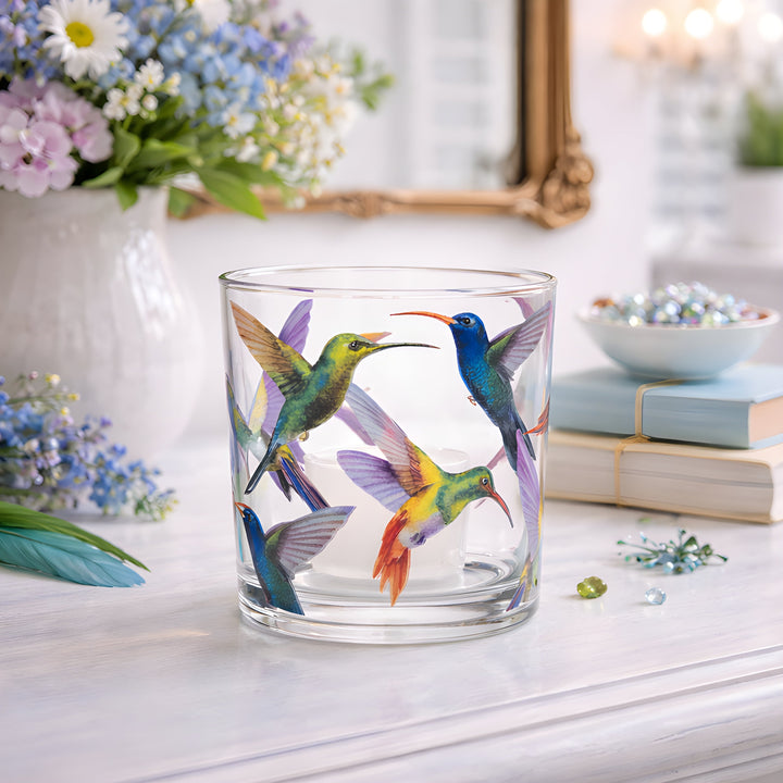 Hummingbirds Votive Glass 3 Inch Holder