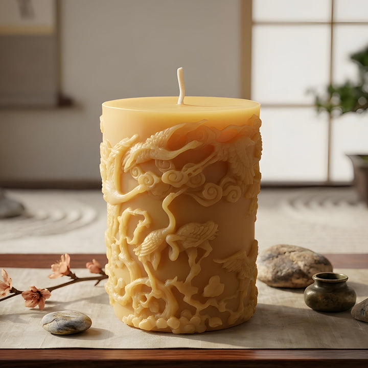 Wind + Crane Beeswax Pillar