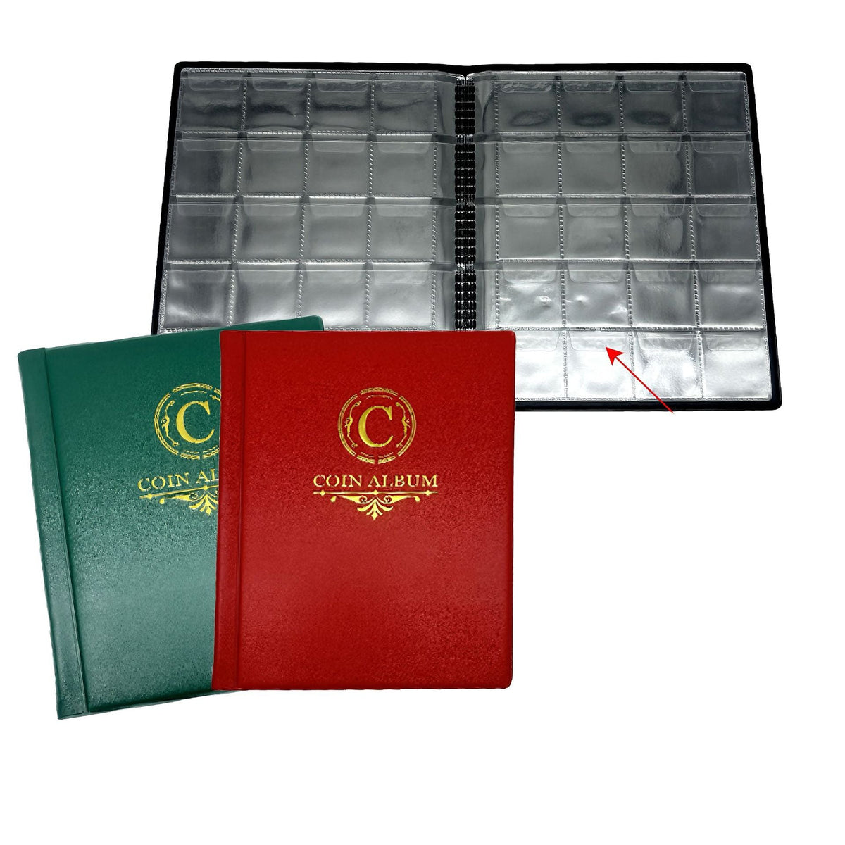 200 Square Coin Album Holders
