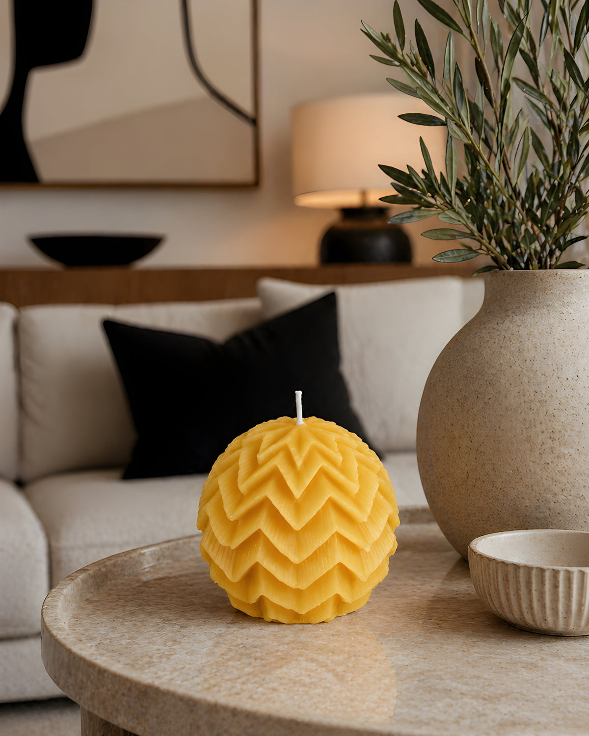 Fairy Ball Beeswax Candle
