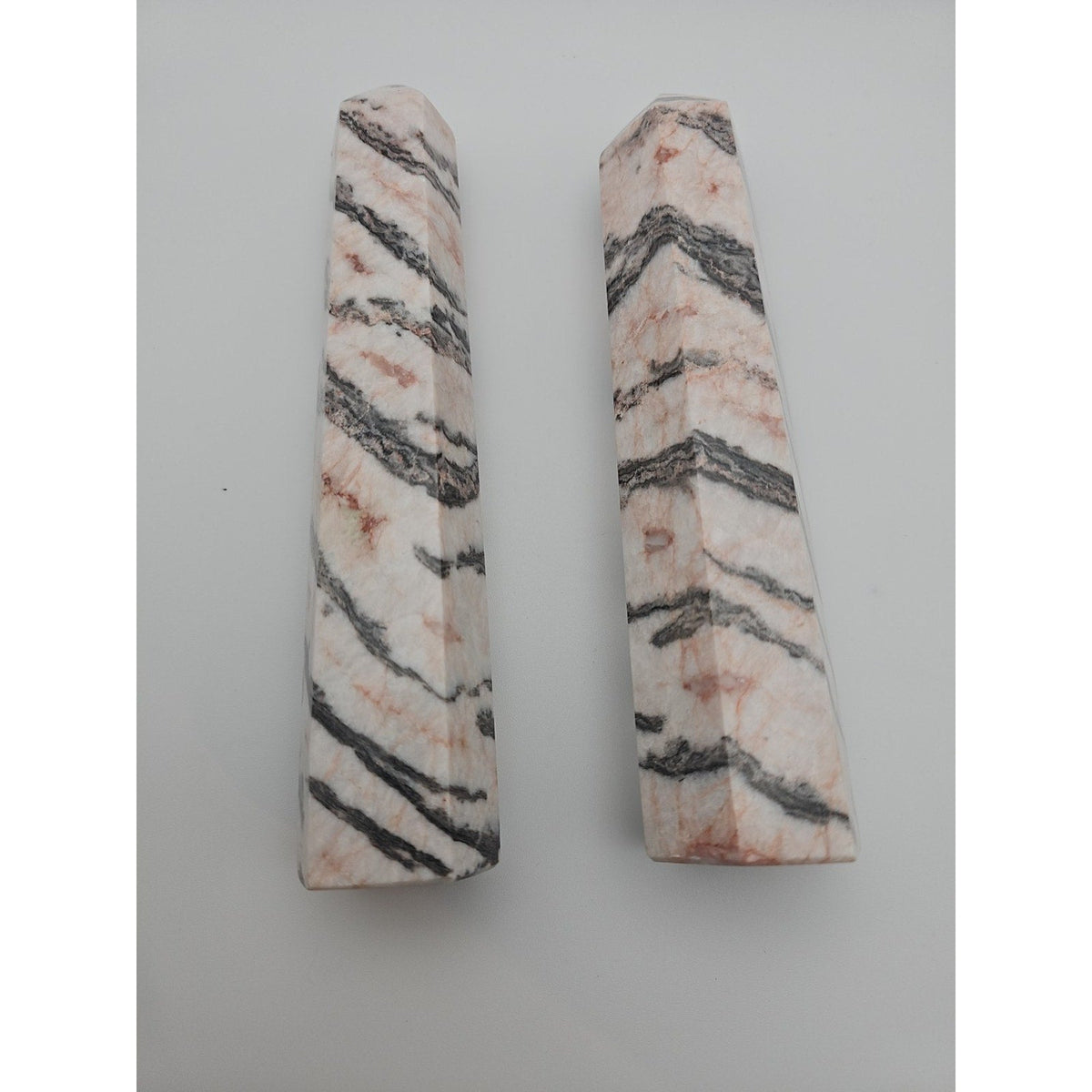 Pink Zebra Jasper 2.37lbs 1 Pair