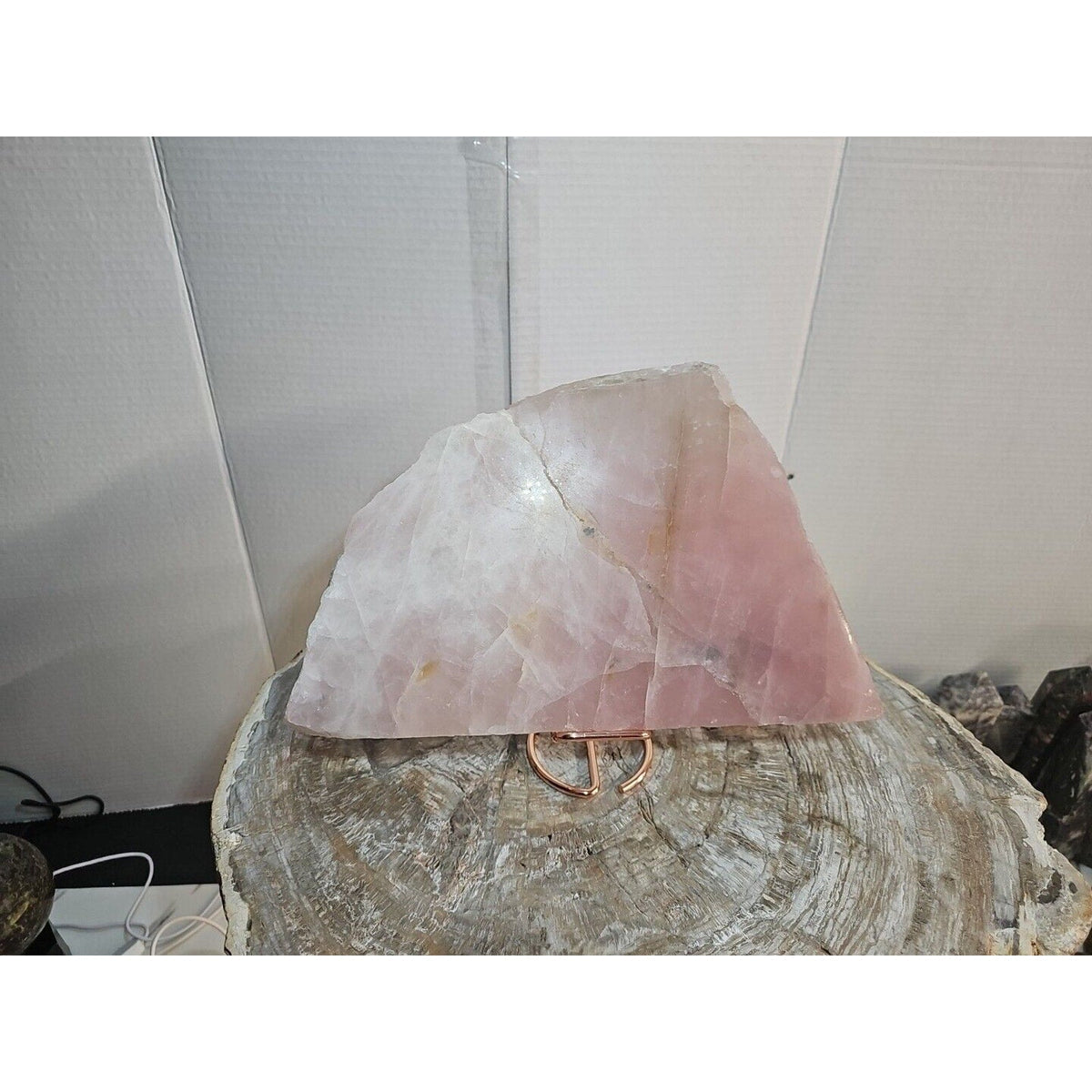 Natural Rose Quartz Crystal Stone Slices — 5.72 lbs from China