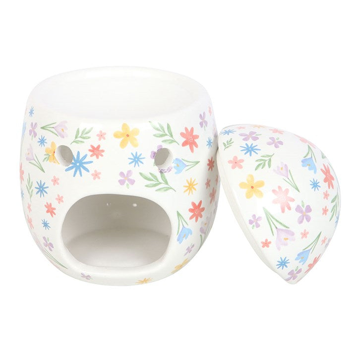 Spring Floral Print Easter Egg Oil Burner and Wax Warmer