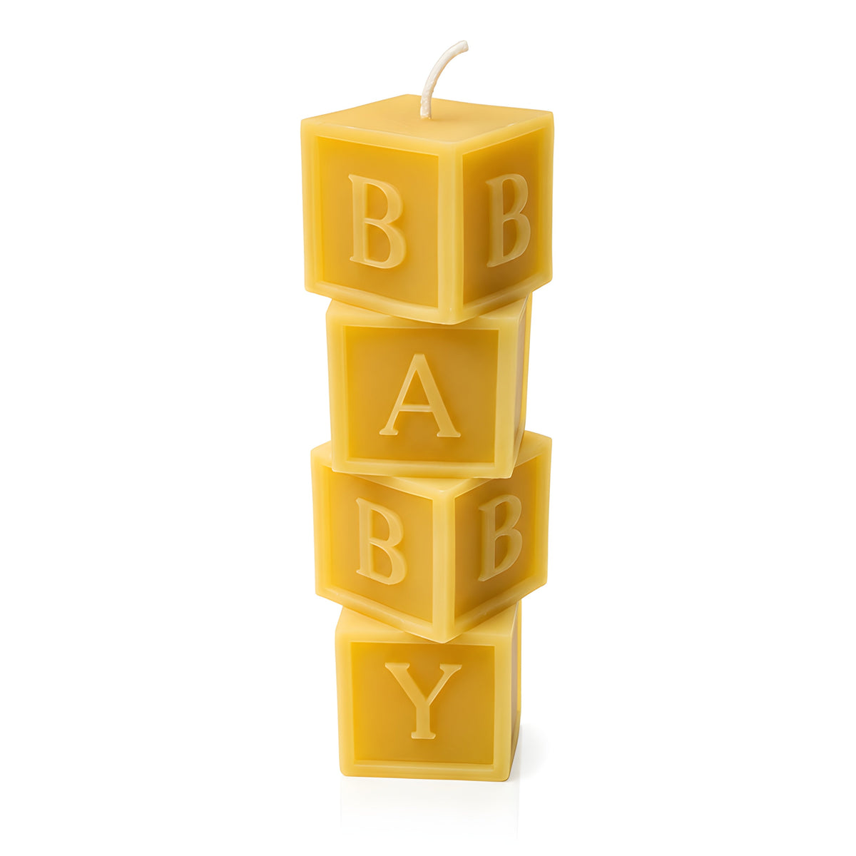Large Baby Beeswax Pillar Block Candle