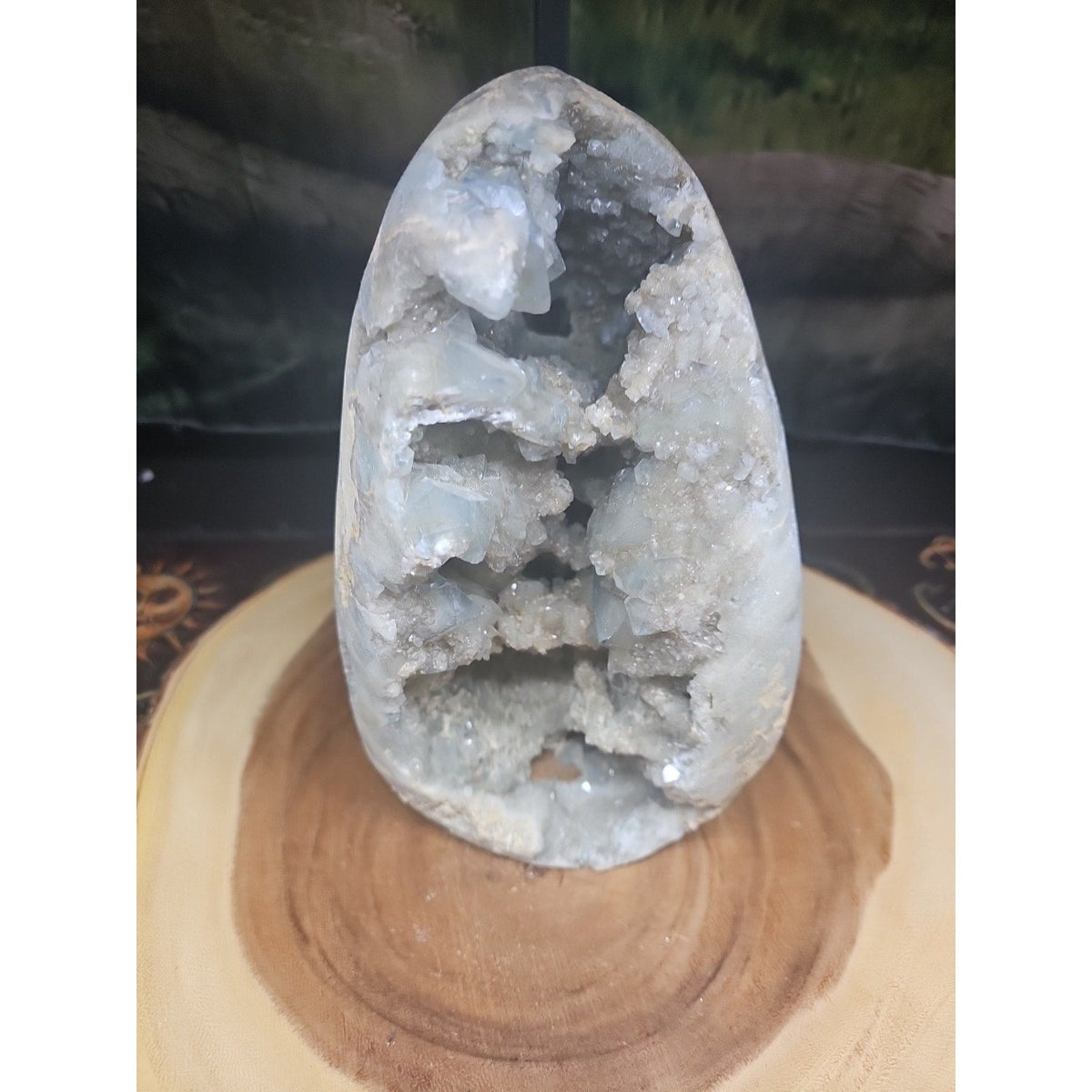 Large Baby Blue Celestite Geode Cluster — 13.6 lbs, 8 inches, Brazil