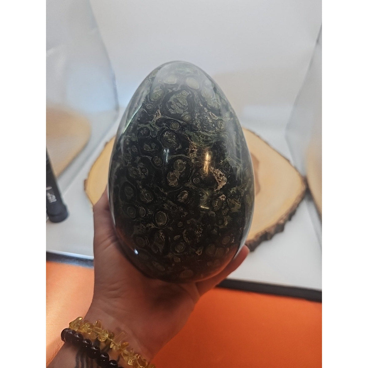 9.1LB Natural Kambaba Jasper Quartz Crystal egg Mineral specimen Healing