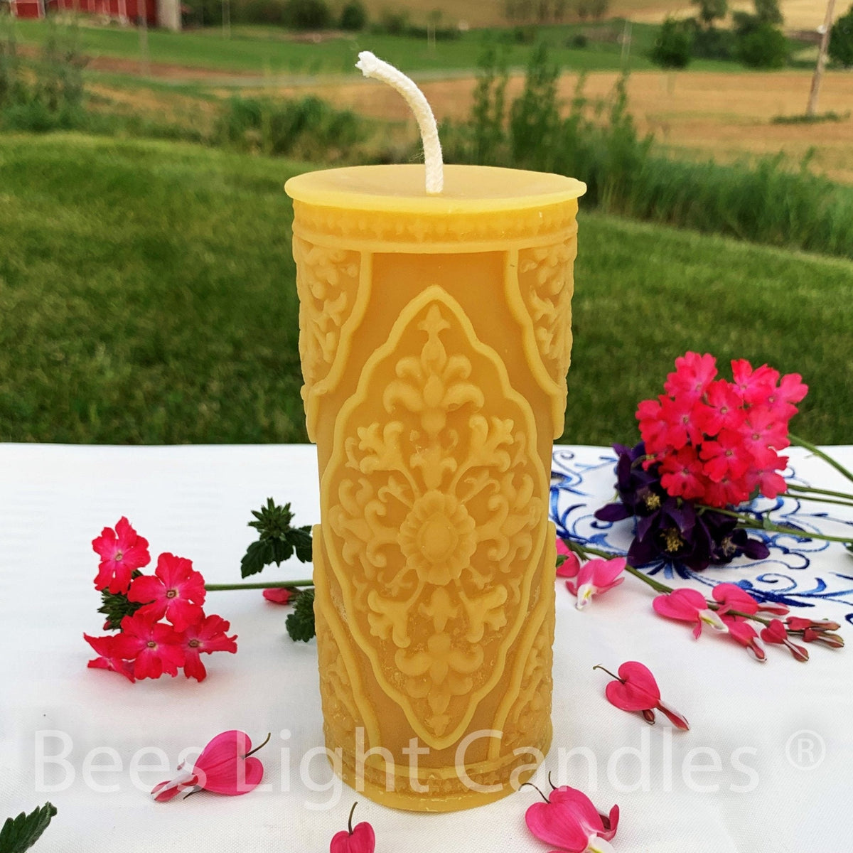 French Country Beeswax Pillar Candles