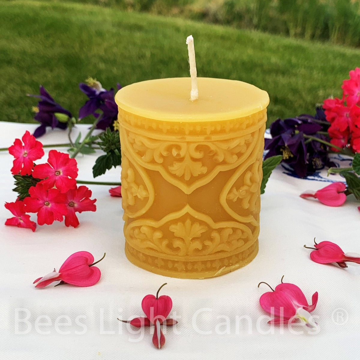 French Country Beeswax Pillar Candles