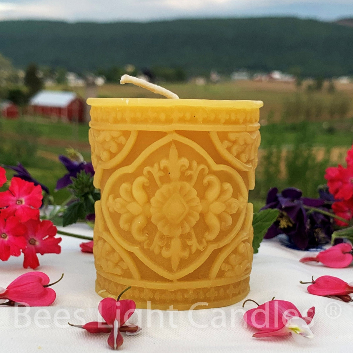 French Country Beeswax Pillar Candles