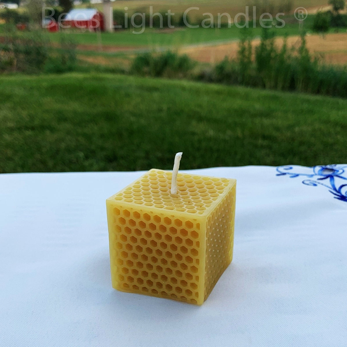 Honeycomb Beeswax Cube Candle