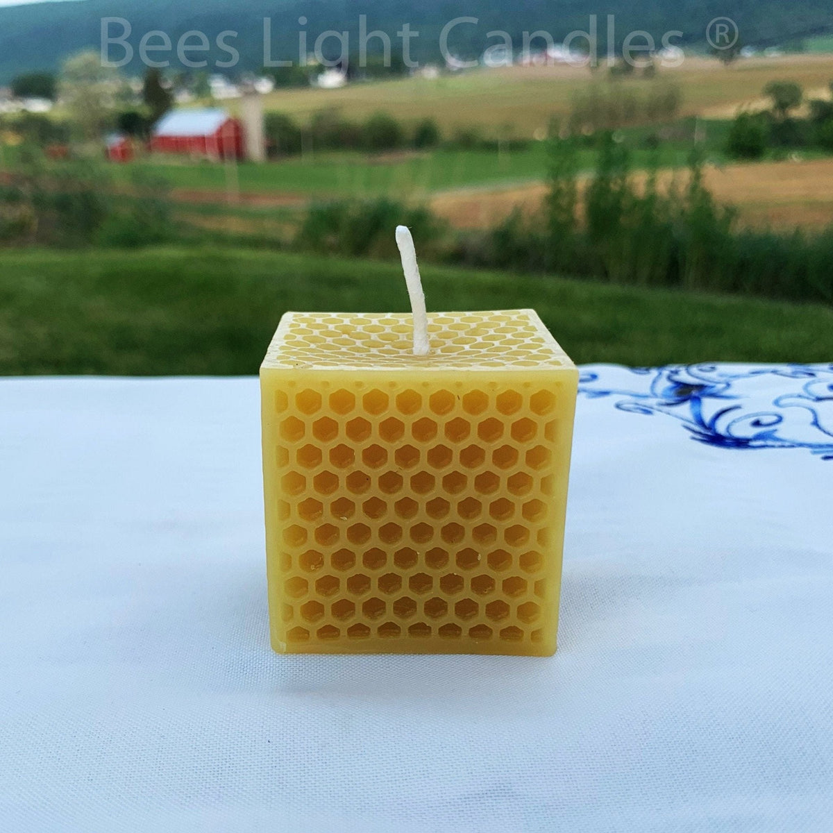 Honeycomb Beeswax Cube Candle