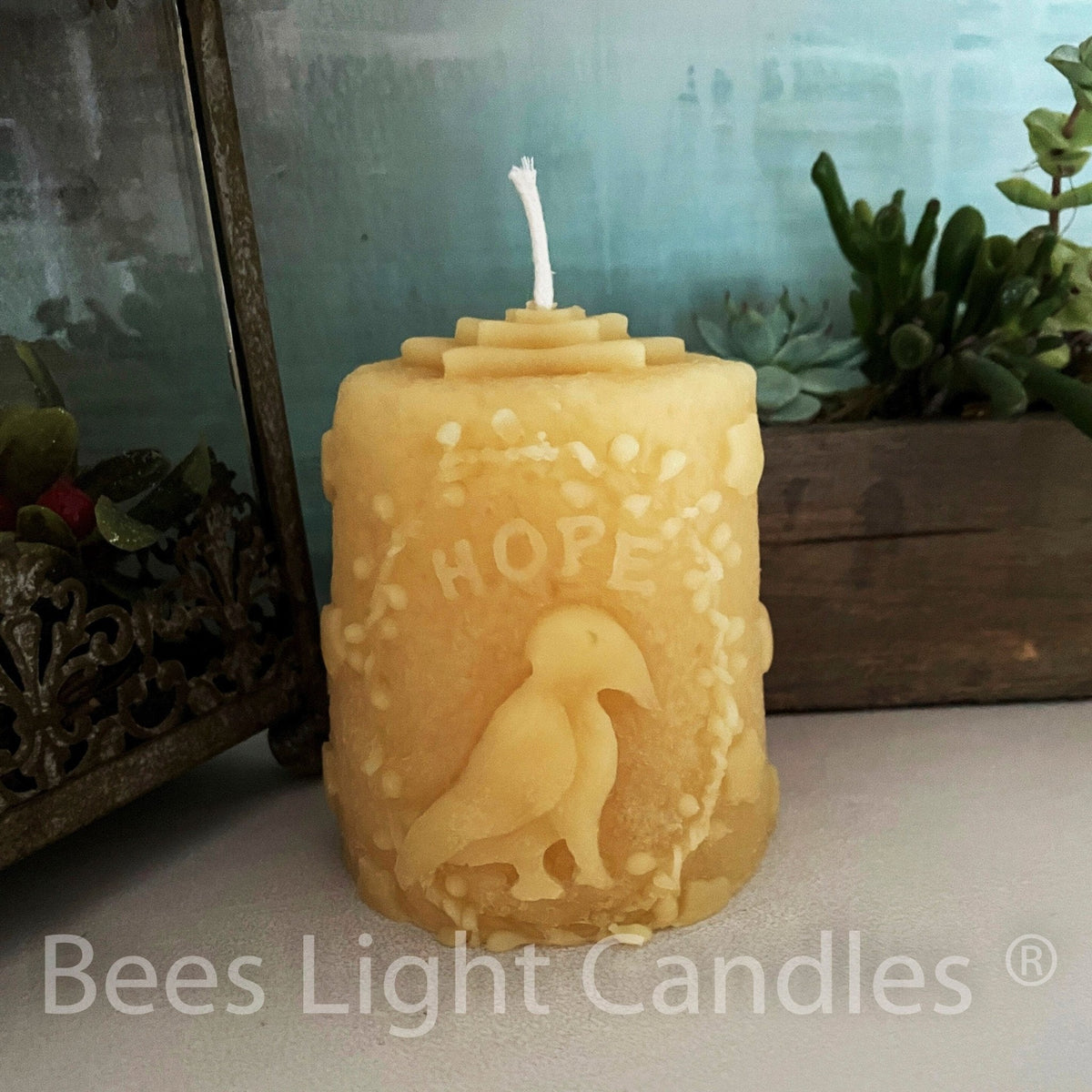 Hope Crow Beeswax Candle
