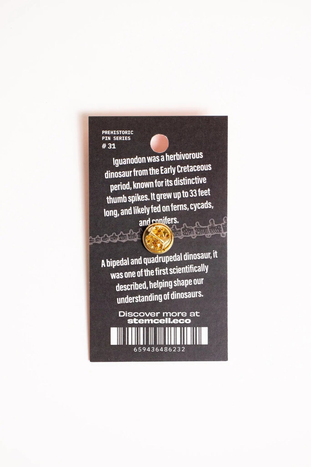 Iguanodon Enamel Pin (Iguanodon bernissartensis)