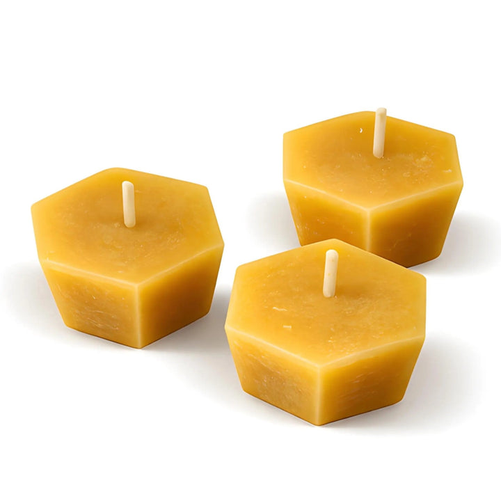 Floating Hexagon Beeswax Candle