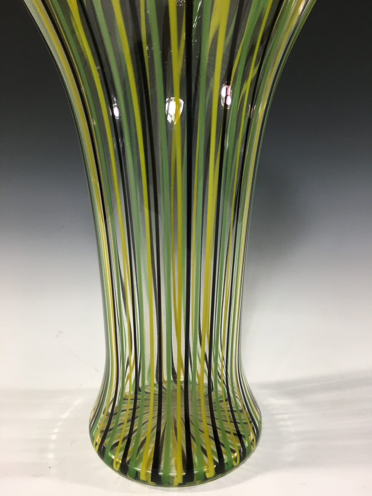 Yellow Black Green Vertigo Vase