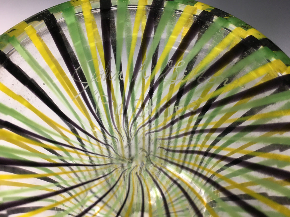 Yellow Black Green Vertigo Vase