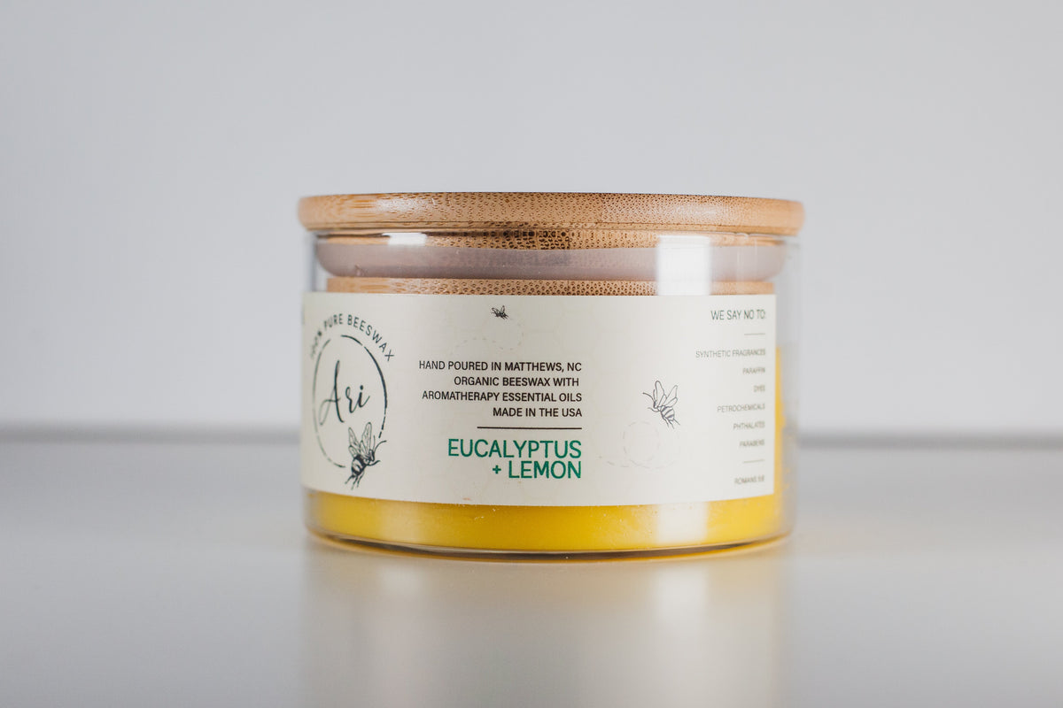 MOSQUITO REPEL |Eucalyptus Lemon Beeswax Candle |8 oz