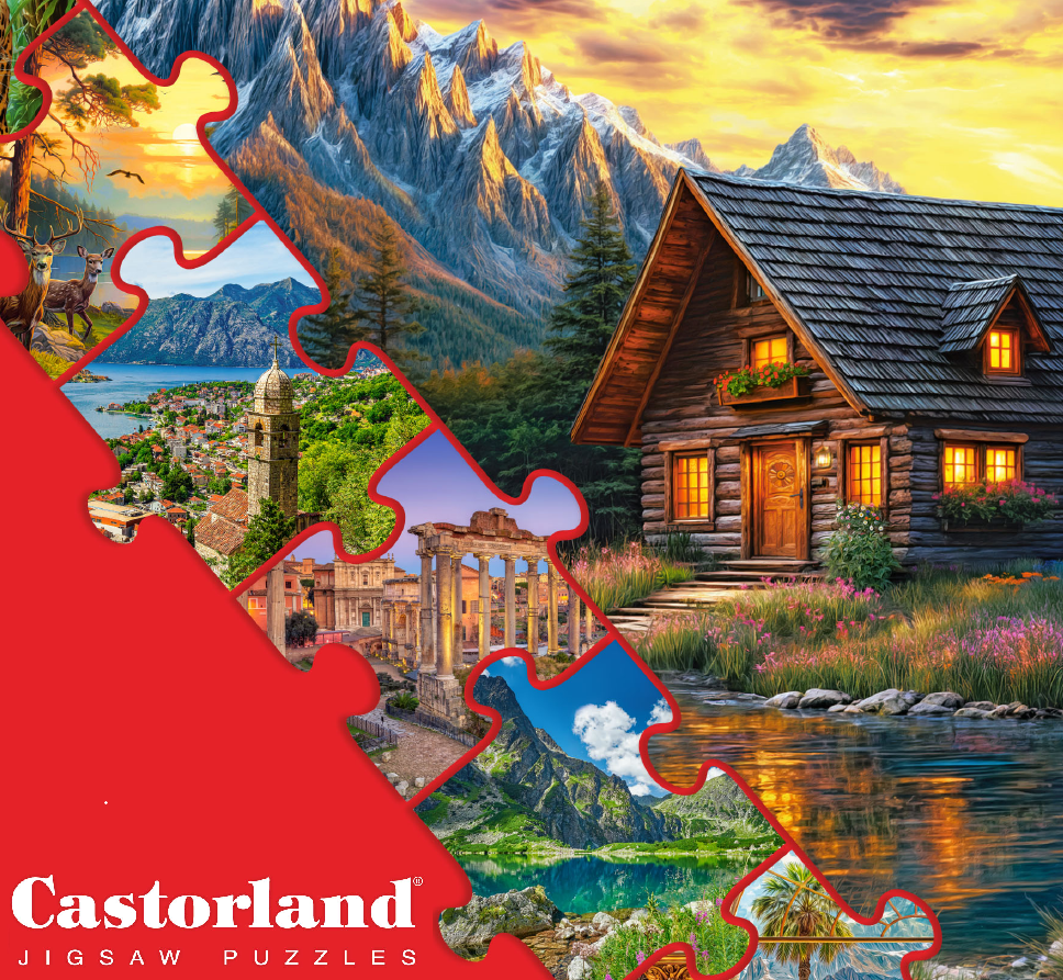 2000 Piece Jigsaw Puzzle, Lake Sorapis, Alps, Italy, Vibrant Turquoise Glacial Water Scene, Majestic Nature Photography, Dolomites, Adult Puzzle, Castorland C-201006-2