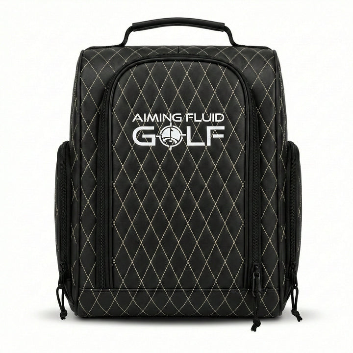 Premium Golf Shoe Bag – Vented Synthetic Leather Shoe Storage