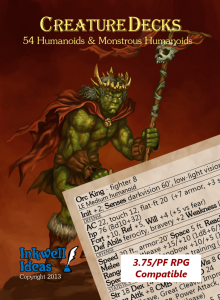 Creature Decks: Humanoids & Monstrous Humanoids – System-Neutral GM Card Deck