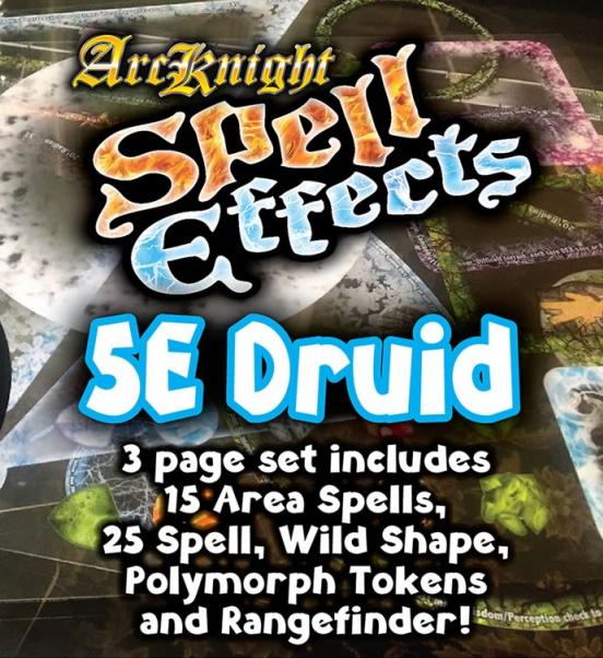 D&D 5e Spell Effects – Druid Plastic Overlay Set